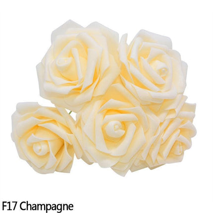 Elegant Faux Rose Bouquet Set - Choose from 10/20/30 Pieces