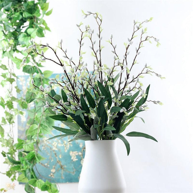 Elegant Faux Willow Bud Stems for Sophisticated Home and Event Styling