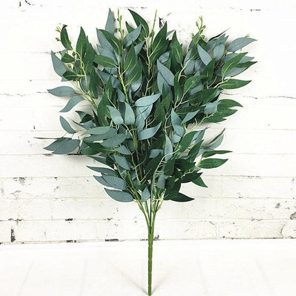 Elegant Faux Willow Leaf Bouquet: Chic Greenery for Sophisticated Home Decor