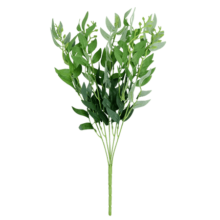 Elegant Faux Willow Leaf Bouquet: Chic Greenery for Sophisticated Home Decor