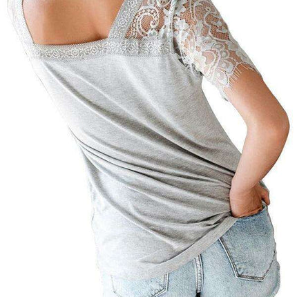 Elegant Feather Lace V Neck Blouse - A Chic Essential
