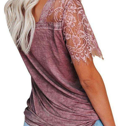 Elegant Feather Lace V Neck Blouse - A Chic Essential