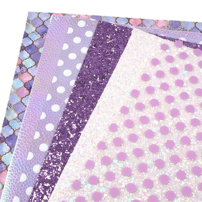 Elegant Fish Scale Dot Faux Leather Crafting Kit for Creative Projects