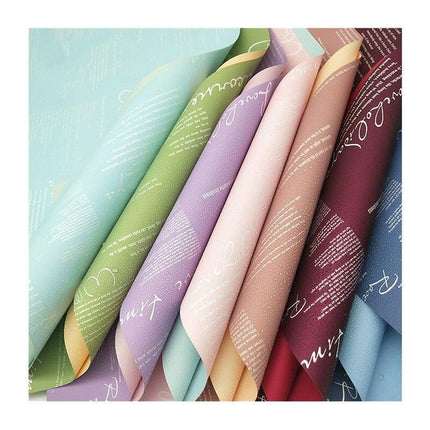 Elegant Floral Alphabet Gift Wrap Collection - Premium Waterproof Crafting Kit - Korean Design Essentials - Très Elite