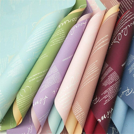 Elegant Floral Alphabet Gift Wrap Collection - Premium Waterproof Crafting Kit - Korean Design Essentials - Très Elite