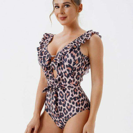 Elegant Floral Backless Women's Swimsuit - Très Elite