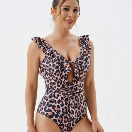 Elegant Floral Backless Women's Swimsuit - Très Elite