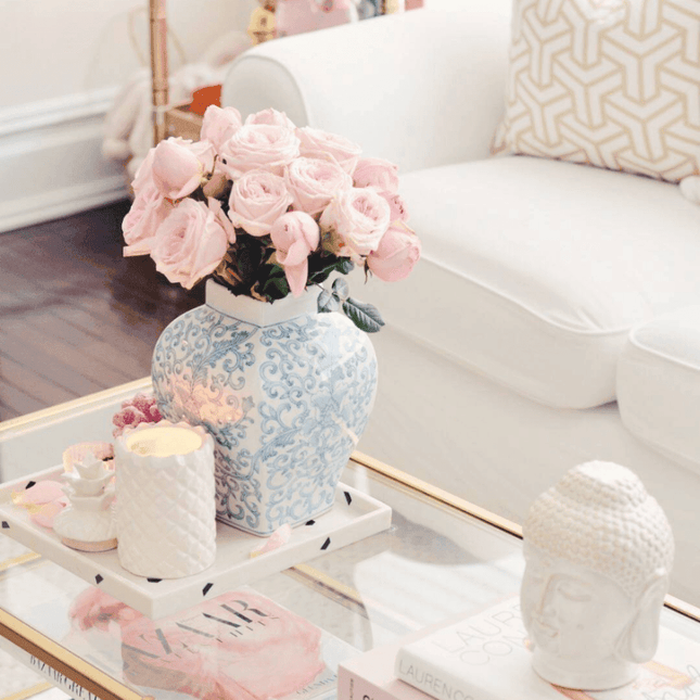 Elegant Floral Oasis - White Pineapple Wildflower Candle