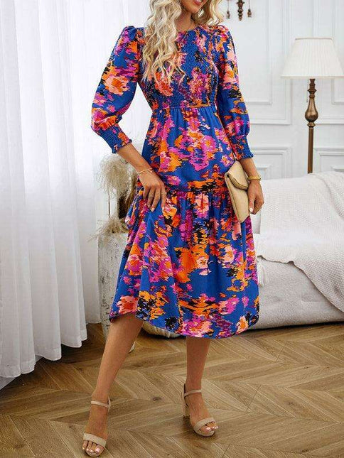 Elegant Floral-Patterned Work Dress for Women