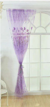 Elegant Floral Sheer Window Curtain for Kids' Spaces - Stylish Privacy Solution..