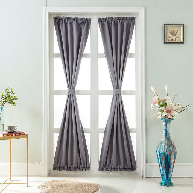 Elegant French Door Blackout Curtain Set with Customizable Tieback