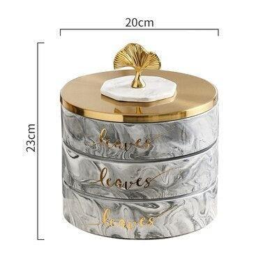 Elegant Ginkgo Leaf Ceramic Serving Tray with Stylish Metal Accents. elegant-ginkgo-leaf-ceramic-serving-tray-with-stylish-metal-accents Kitchen & Dining›Tabletop›Dinnerware & Serveware›Serveware›Serving Dishes, Trays & Platters›Platters