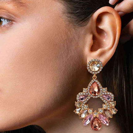 Elegant Glass Stone Drop Earrings for Timeless Style