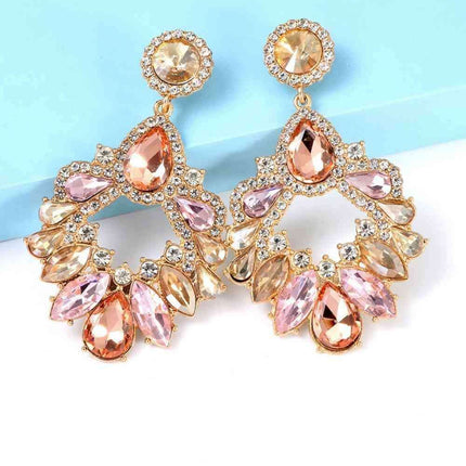 Elegant Glass Stone Drop Earrings for Timeless Style