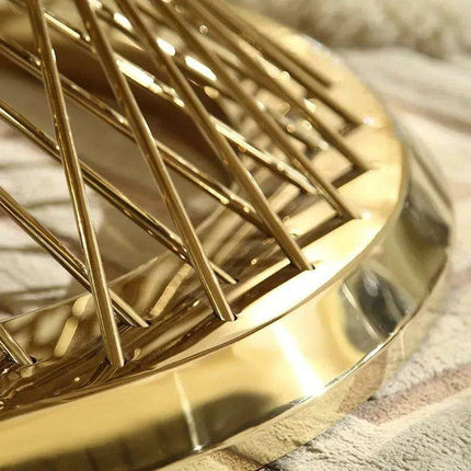 Elegant Gold Marble Coffee Table - Luxurious Home Accent