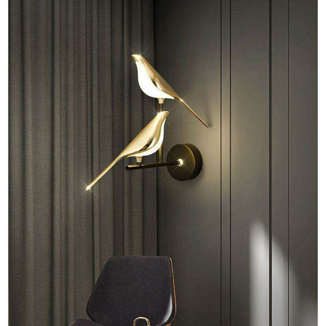 Elegant Gold Rotating LED Wall Lamp - Modern Lighting Solution for Bedrooms