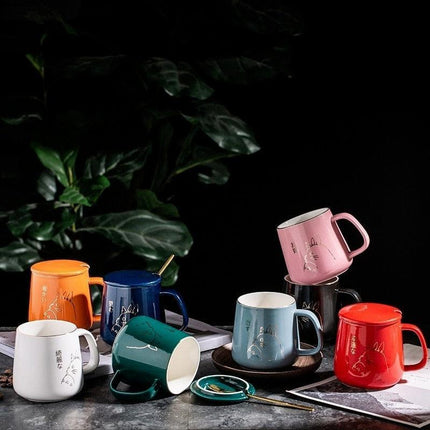 Elegant Golden Totoro Ceramic Mug Collection - 400ml Capacity - Très Elite