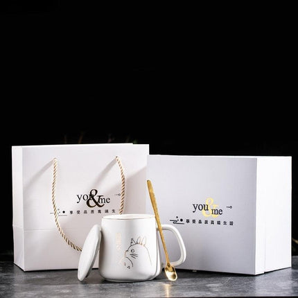 Elegant Golden Totoro Ceramic Mug Collection - 400ml Capacity - Très Elite