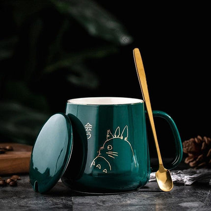 Elegant Golden Totoro Ceramic Mug Collection - 400ml Capacity - Très Elite