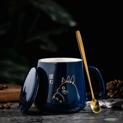 Elegant Golden Totoro Ceramic Mug Collection - 400ml Capacity - Très Elite
