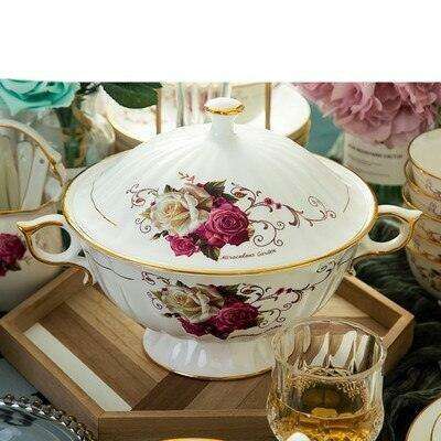 Elegant Guci Free Bone China Dining Collection with Stylish Ceramic Bowl - Très Elite