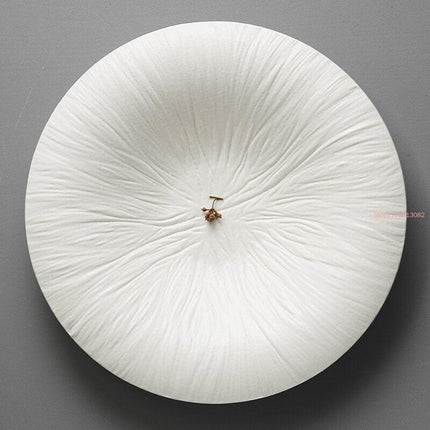 Elegant Handcrafted Ceramic Steak Plate with Unique Volcanic Design - Très Elite