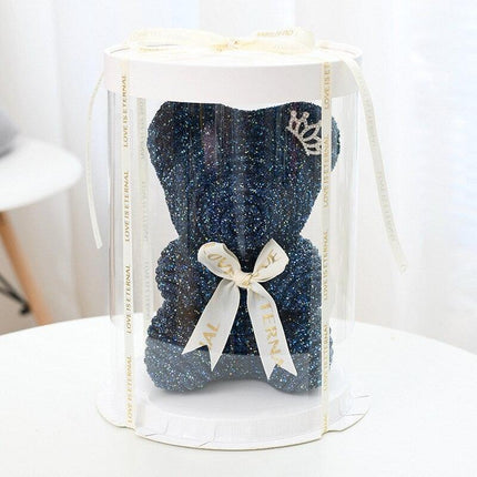 Elegant Handcrafted Crystal Bears - Exquisite 25cm Keepsakes for Memorable Moments..