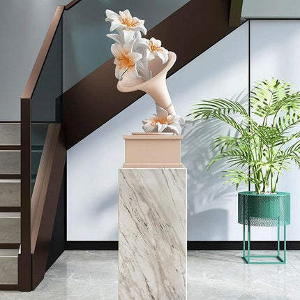Elegant Handcrafted Phonograph Marble Sculpture for Luxurious Home Ambiance - Très Elite