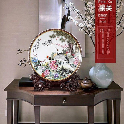Elegant Heming Chunxiao Design: Luxurious Ceramic Wall Plate for Sophisticated Home Decor