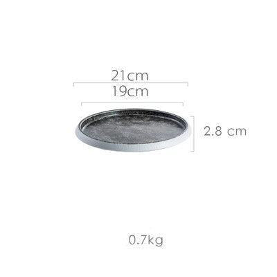 Elegant Ice Cracked Glaze Ceramic Plate Collection – Perfect for Luxurious Dining Experiences - Très Elite