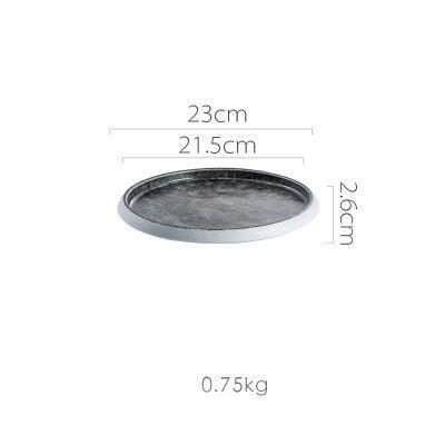 Elegant Ice Cracked Glaze Ceramic Plate Collection – Perfect for Luxurious Dining Experiences - Très Elite