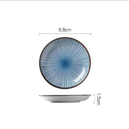 Elegant Japanese Ceramic Trinket Plate with Modern Geometric Design - Stylish Storage Solution