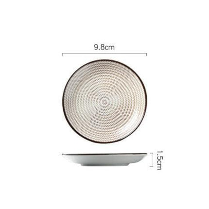 Elegant Japanese Ceramic Trinket Plate with Modern Geometric Design - Stylish Storage Solution