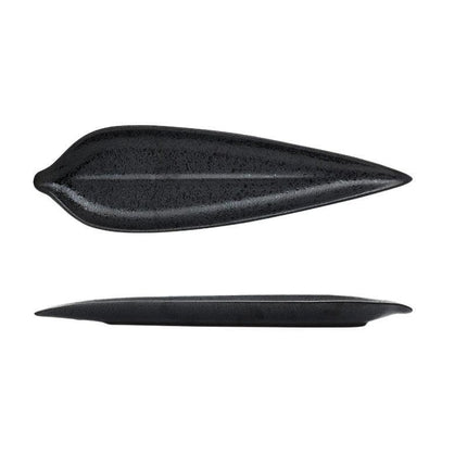 Elegant Japanese Leaf-Design Sushi Plate Collection for Gourmet Dining - Très Elite