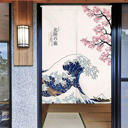 Elegant Japanese Noren Curtain: Premium Polyester Door Decor for a Stylish Upgrade..