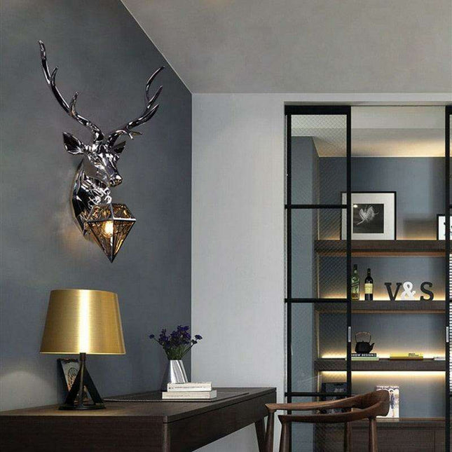 Elegant LED Deer Head Wall Sconce in Gold/Silver - Transform Your Home Ambiance