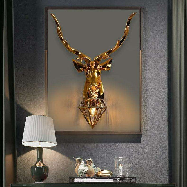 Elegant LED Deer Head Wall Sconce in Gold/Silver - Transform Your Home Ambiance
