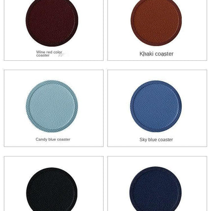 Elegant Leather Drink Coasters: Stylish Shield for Your Tabletop - Très Elite