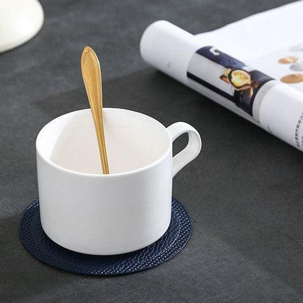 Elegant Leather Drink Coasters: Stylish Shield for Your Tabletop - Très Elite