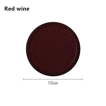 Elegant Leather Drink Coasters: Stylish Shield for Your Tabletop..