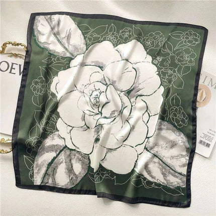 Elegant Leopard Print Silk-like Scarf: Elevate Your Style Game - Très Elite