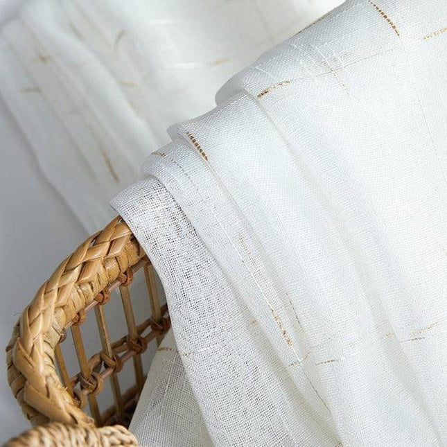 Elegant Light Filtering Linen Drapes for French Windows