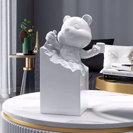 Elegant Light Luxury Bear Figurine for Stylish Home Accents - Très Elite