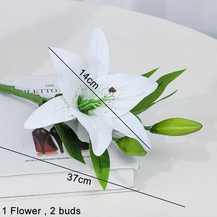 Elegant Lily Floral Arrangement: Stunning Artificial Flower Set for Home and Event Decor - Très Elite