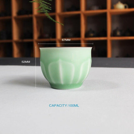 Elegant Longquan Celadon Tea Cups Set - Exquisite Ceramic Duo