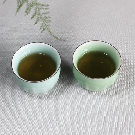 Elegant Longquan Celadon Tea Cups Set - Exquisite Ceramic Duo - Très Elite