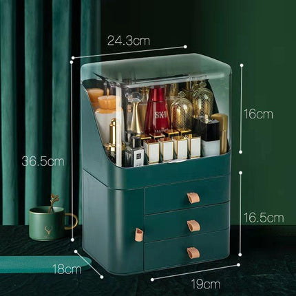 Elegant Makeup and Jewelry Storage Solution with Spacious Organization Compartments