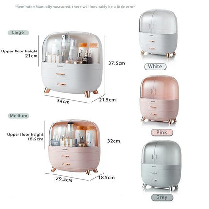 Elegant Makeup and Jewelry Storage Solution with Spacious Organization Compartments