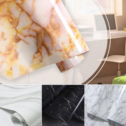 Elegant Marble-Style Removable Wall Decor for Effortless Home Makeover
