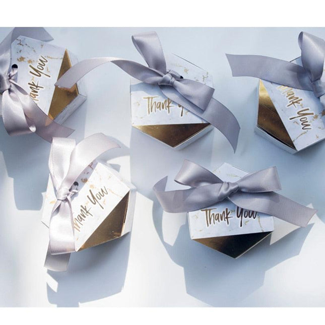 Elegant Marbled Candy Favor Boxes: Chic Gifts for Memorable Celebrations